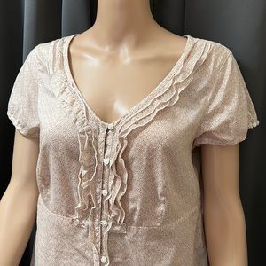 Eddie Bauer Floral Ditsy Medium Cotton Blouse